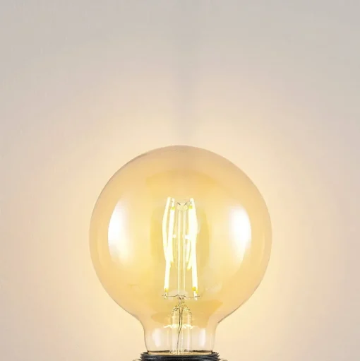 LED lamp E27 G95 6,5W 2.500K amber 3-step-dimmer