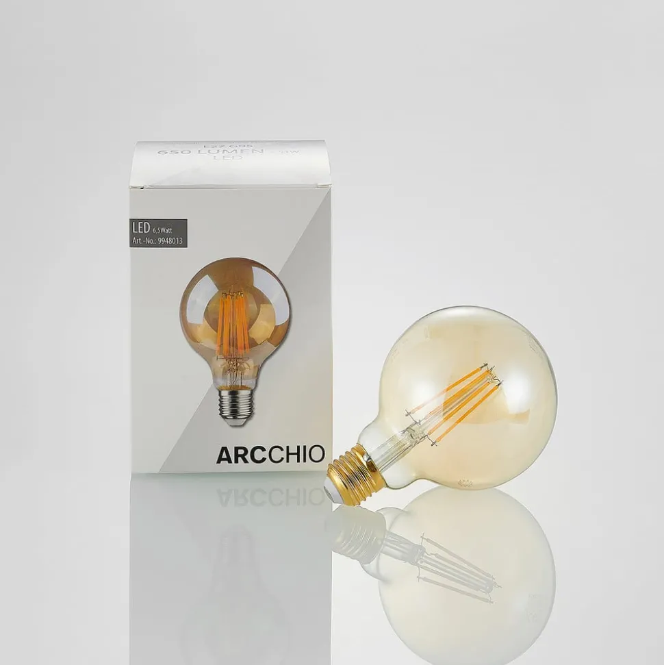 LED lamp E27 G95 6,5W 2.500K amber 3-step-dimmer