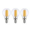 LED lamp E14 P45, 4W, helder, 2.700K, dimbaar, set van 3
