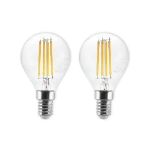 LED lamp E14 P45, 4W, helder, 2.700K, dimbaar, set van 2