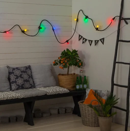 LED lamp E14 ST26 van kunststof, groen