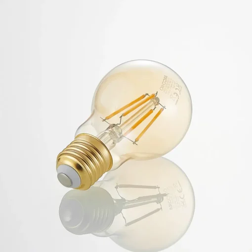 LED lamp E27 6,5W 825 amber 3-Step-dimmer 2/set