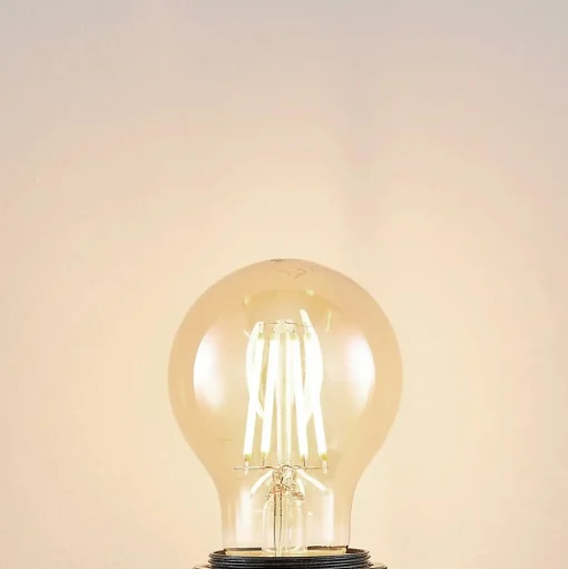 LED lamp E27 6,5W 825 amber 3-Step-dimmer 2/set