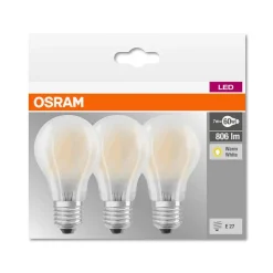 LED lamp E27 7W, 806 lumen, set van 3