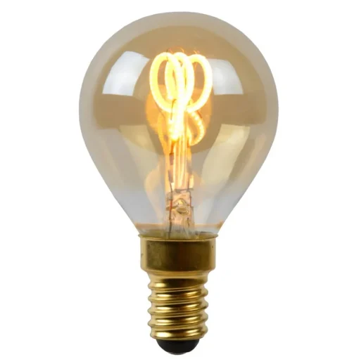 LED lamp E14 3W druppel amber 2.200K dimbaar