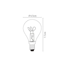 LED lamp E14 3W druppel amber 2.200K dimbaar