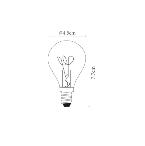 LED lamp E14 3W druppel amber 2.200K dimbaar