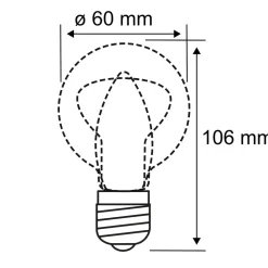 LED lamp E27 7,5W filament 2.700 K, helder dimbaar