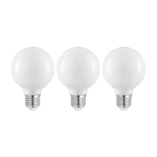 LED lamp E27 4W G80 2.700K dimbaar opaal 3 per set