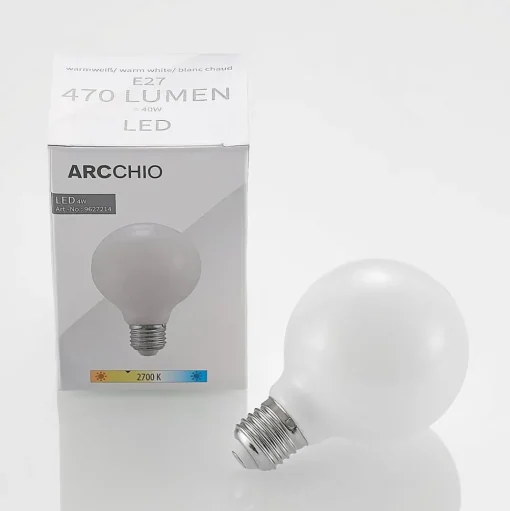 LED lamp E27 4W G80 2.700K dimbaar opaal 3 per set