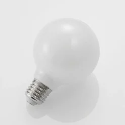 LED lamp E27 8W G80 2.700K dimbaar, opaal