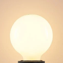 LED lamp E27 8W G80 2.700K dimbaar, opaal, set van 3