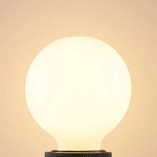 LED lamp E27 8W G80 2.700K dimbaar, opaal, set van 3