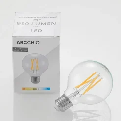 LED lamp E27 8W G80 2.700K filament dimbaar helder