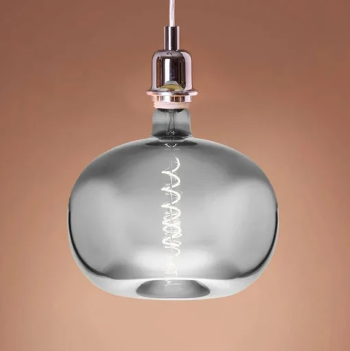 LED lamp E27 4W Groot formaat appelvorm filament chroom