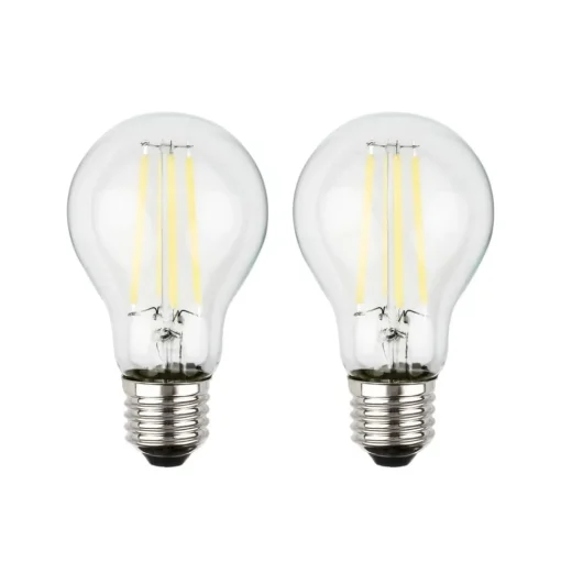 LED lamp E27 5W helder 3000K 1055 lm EEK A 2er