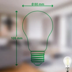 LED lamp E27 5W helder 3000K 1055 lm EEK A 2er