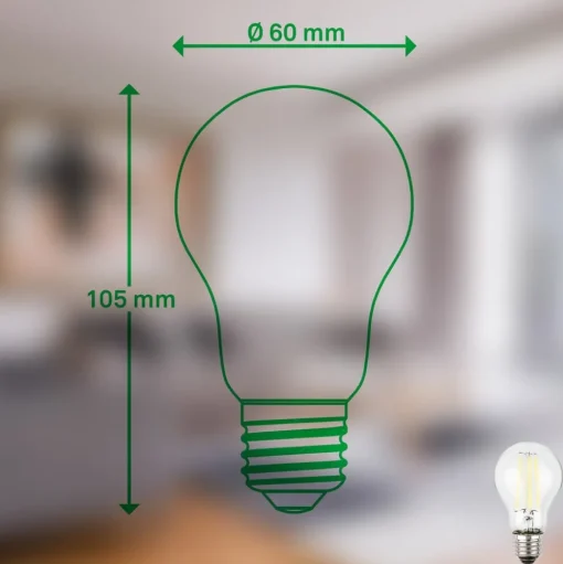 LED lamp E27 5W helder 3000K 1055 lm EEK A 2er