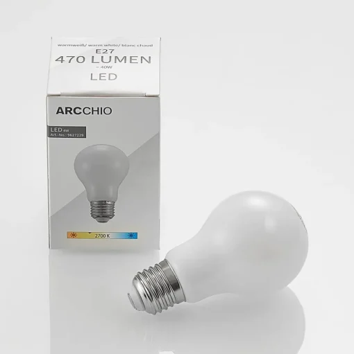 LED lamp E27 4W 2.700K dimbaar, opaal 2 per set