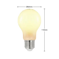 LED lamp E27 8W 2.700K dimbaar opaal 2 per set