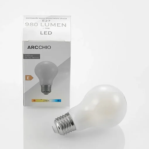 LED lamp E27 8W 2.700K dimbaar opaal 2 per set
