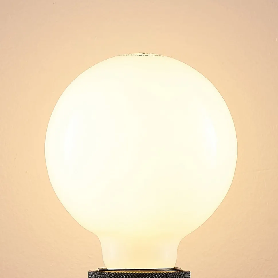 LED lamp E27 8W 2.700K G95 bol dimbaar opaal per 3