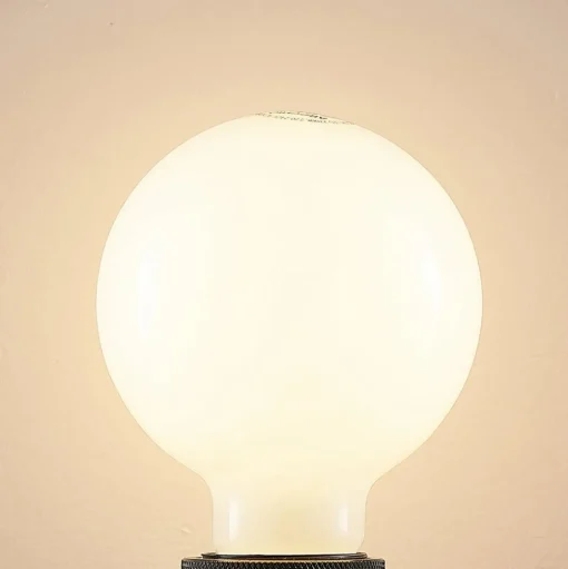 LED lamp E27 4W 2.700K G95 bol dimbaar opaal per 3