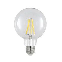 LED lamp E27 8W 2.700K G95 bol helder 3 per set