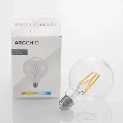 LED lamp E27 8W 2.700K G95 bol helder 3 per set
