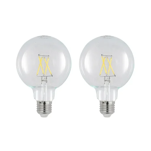 LED lamp E27 4W 2.700K G95 bol helder 2 per set