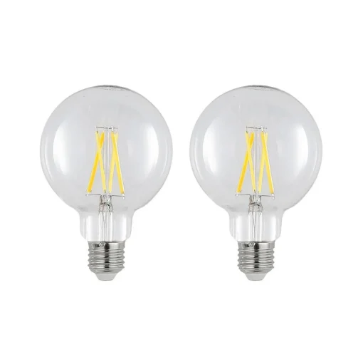 LED lamp E27 8W 2.700K G95 bol helder 2 per set