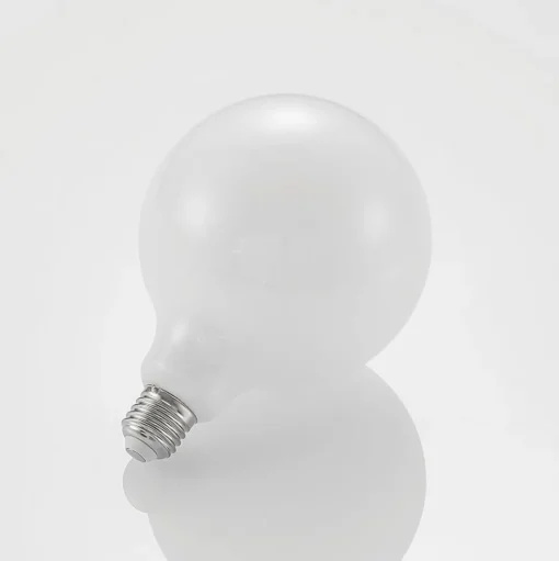 LED lamp E27 8W 2.700K G125 bollamp dimbaar, opaal