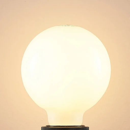 LED lamp E27 8W 2.700K G95 bollamp dimbaar, opaal