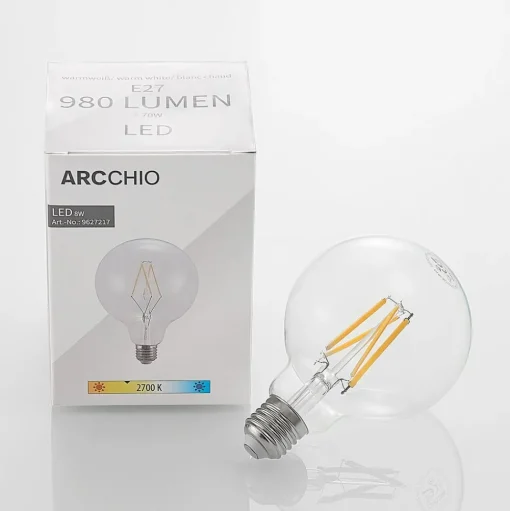 LED lamp E27 8W 2.700K G95 bollamp filament