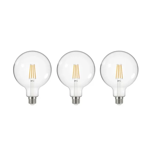 LED lamp gloeidraad helder E27 G125 3,8W 3000K 806lm 3er