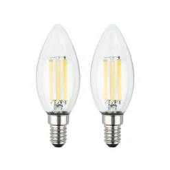 LED lamp kaars E14 2,5W helder 3000K 525 lm EEK A 2er