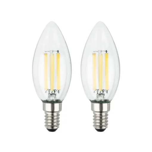 LED lamp kaars E14 2,5W helder 3000K 525 lm EEK A 2er