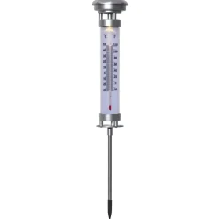 LED lamp op zonne-en Celsius, buitenthermometer