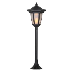 LED lamp op zonne-en Flame, 4 in 1, zwart