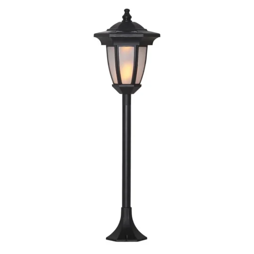 LED lamp op zonne-en Flame, 4 in 1, zwart