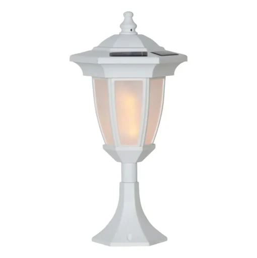 LED lamp op zonne-en Flame, 4 in 1, wit