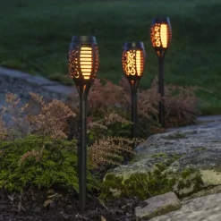 LED lamp op zonne-energie Flame Mini per set van 3