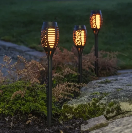 LED lamp op zonne-energie Flame Mini per set van 3