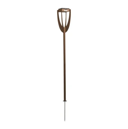 LED lamp op zonne-energie Tulip aardspies corten