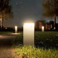LED lamp op zonne-energie Nusolar antraciet, hoogte 34cm