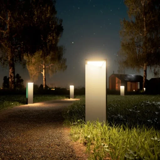 LED lamp op zonne-energie Nusolar antraciet, hoogte 50cm