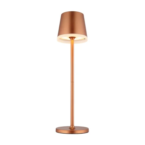 LED lamp op zonne-energie, metaal, koperkleurig, hoogte 41 cm, IP44
