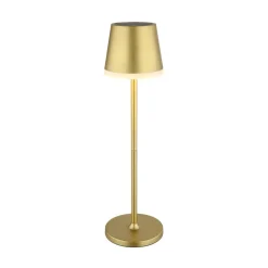 LED lamp op zonne-energie, metaal, goudkleurig, hoogte 41 cm, IP44