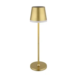LED lamp op zonne-energie, metaal, goudkleurig, hoogte 41 cm, IP44