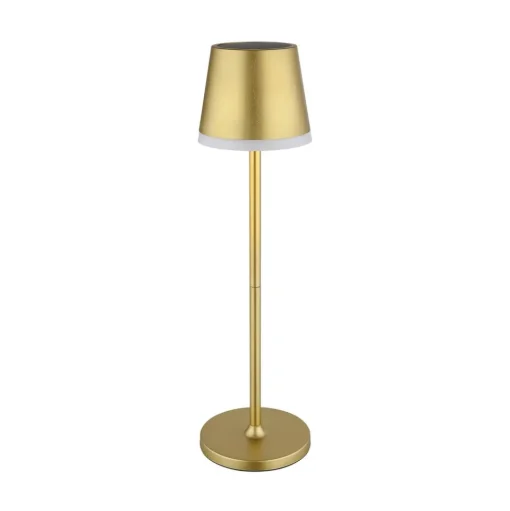 LED lamp op zonne-energie, metaal, goudkleurig, hoogte 41 cm, IP44